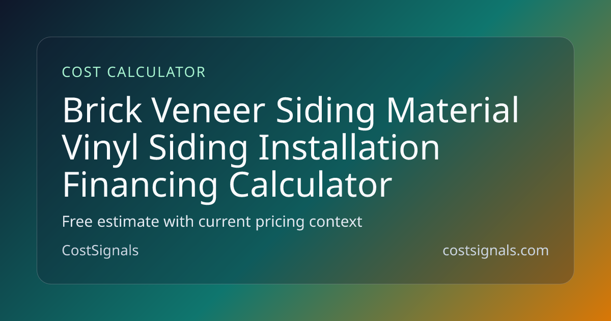 Brick Siding Installation Financing Calculator | Monthly Payment ...
